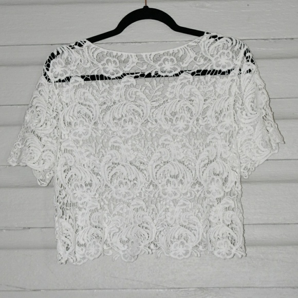 sheer lace top - Picture 2 of 2